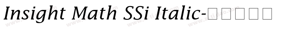 Insight Math SSi Italic字体转换